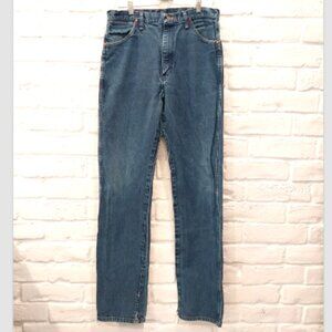 Wrangler Jeans Mens 32x36 (Tag 35x38) Blue Cowboy Cut USA Denim 100% Cotton